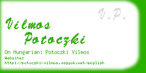 vilmos potoczki business card